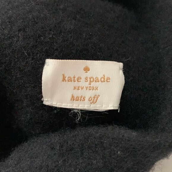 🖤Kate Spade beautiful Beret black with pearls - Picture 5 of 6